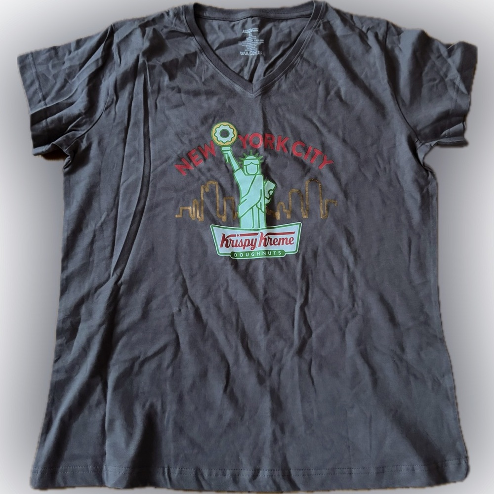 Krispy Kreme NYC T-Shirt. Size XL. Gray